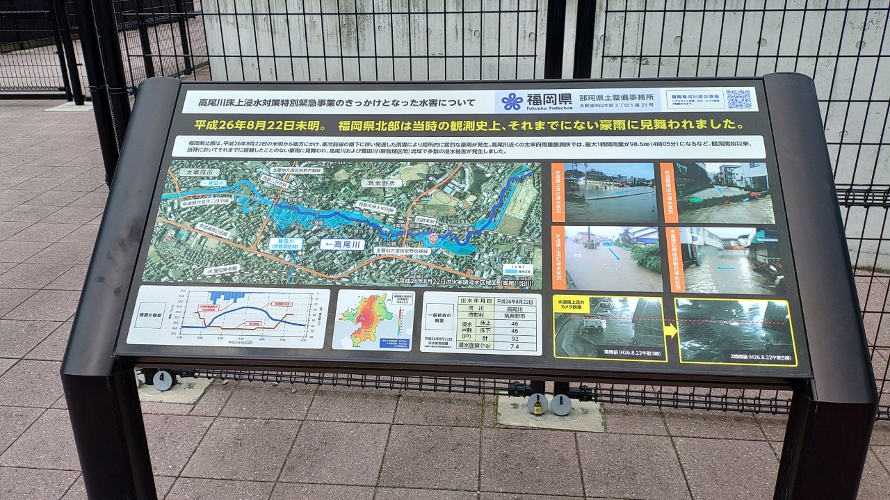 高尾川地下河川の説明板