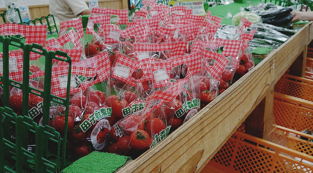 道の駅の野菜売り場