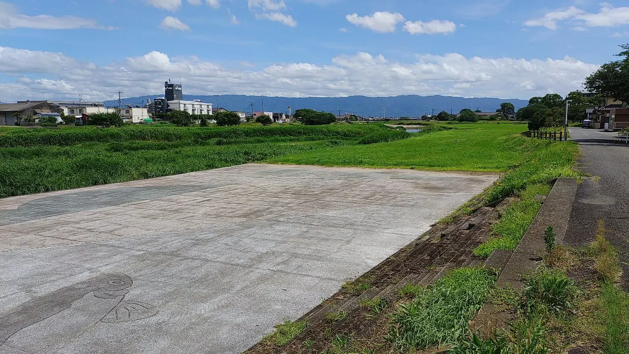 甘木川花火大会の会場