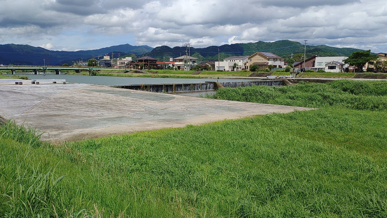 甘木川花火大会の会場