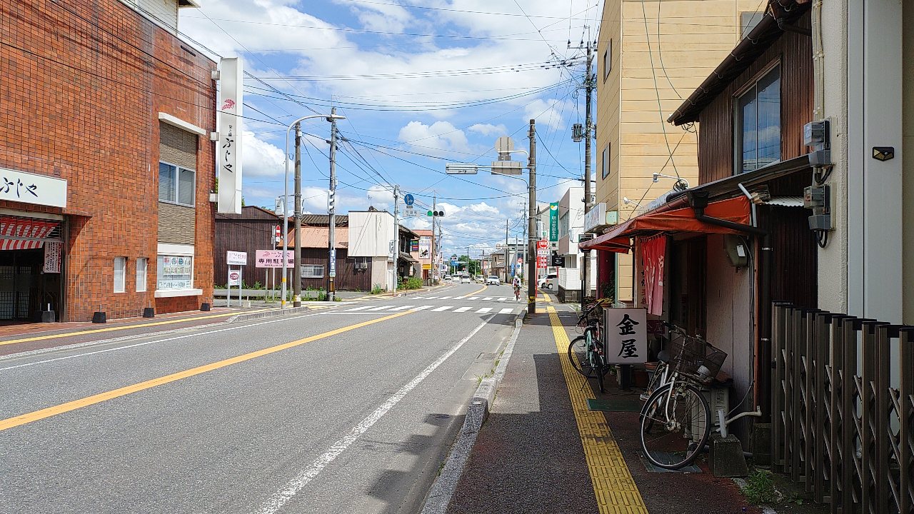 金屋食堂の前の通り