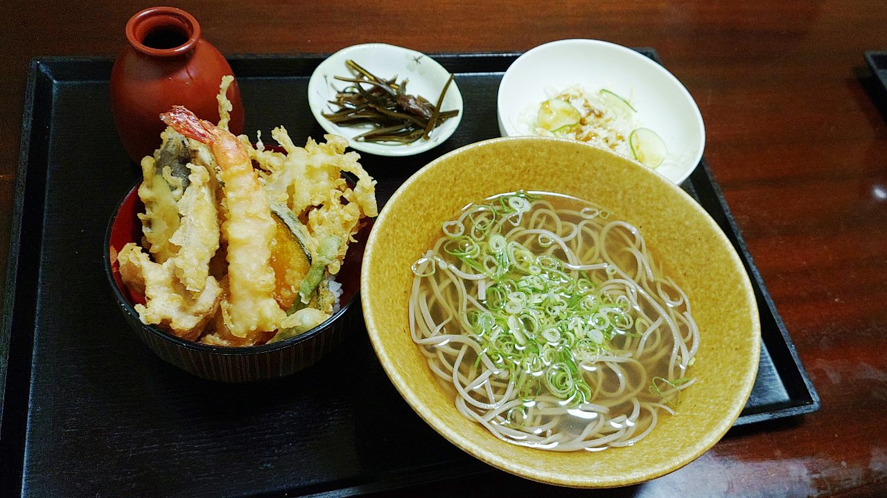 麺歩のミニ天丼セット