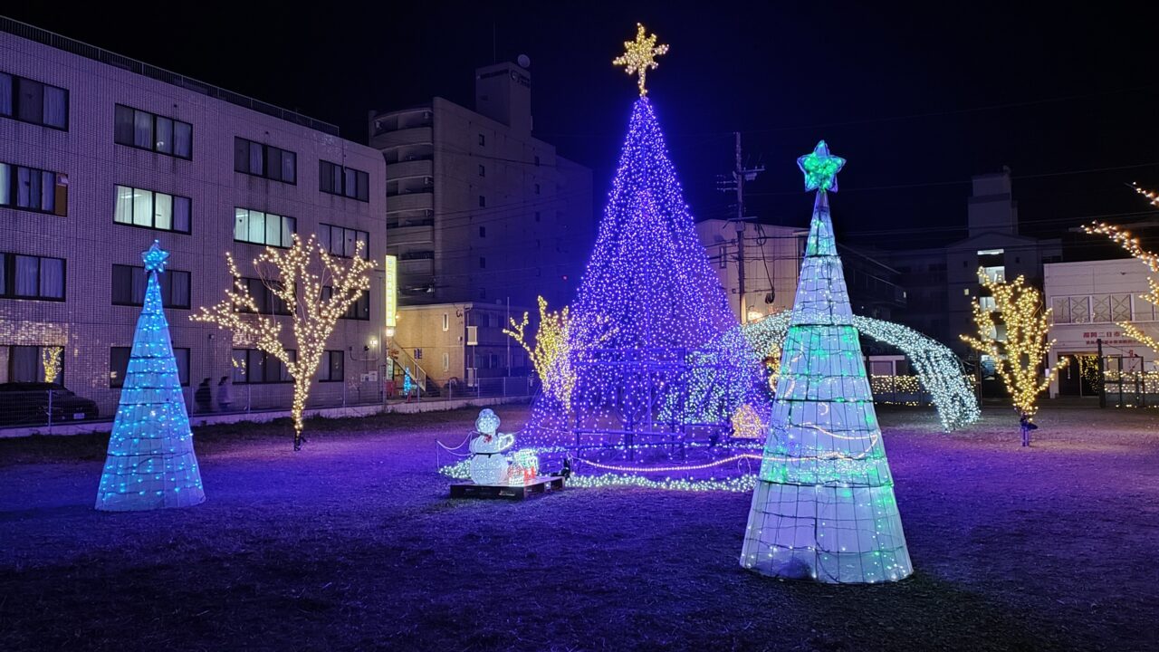 二日市中央通り商店街広場のイルミネーション