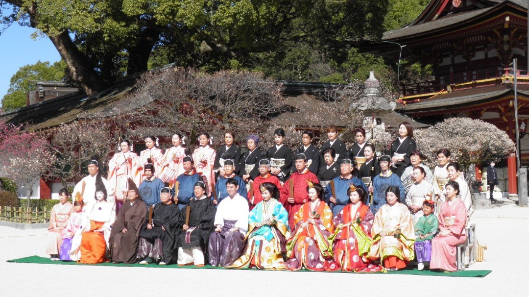 令和4年の曲水の宴の様子