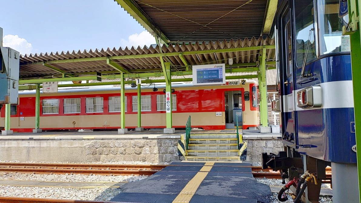 甘木鉄道甘木駅のホーム