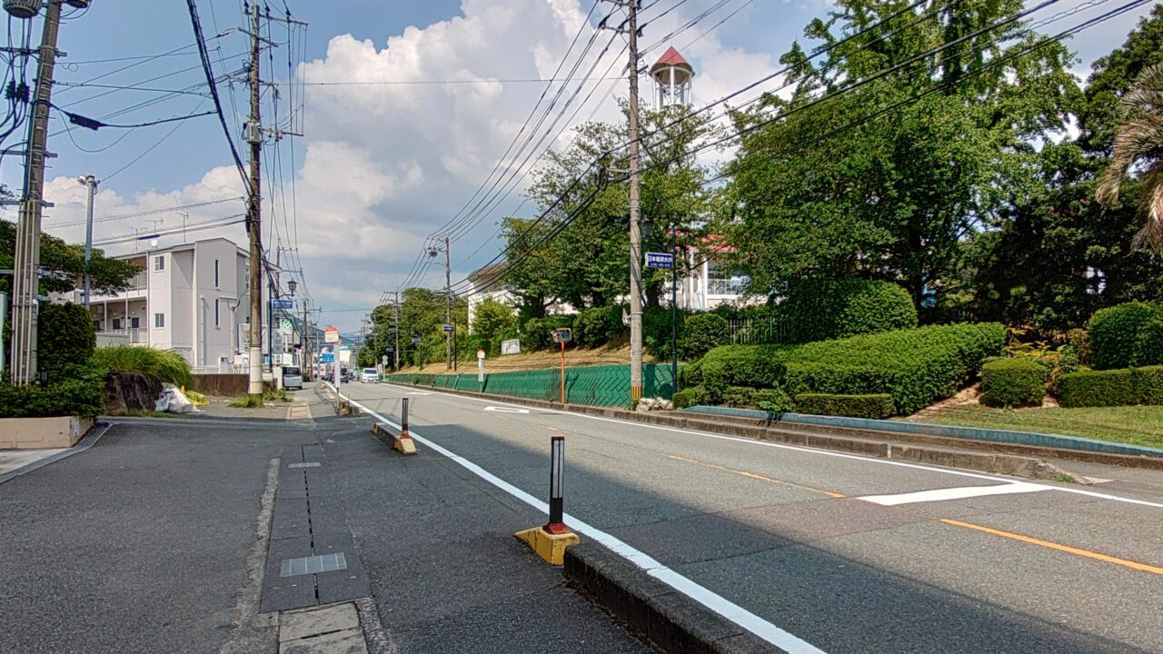 日本経済大学の前の道