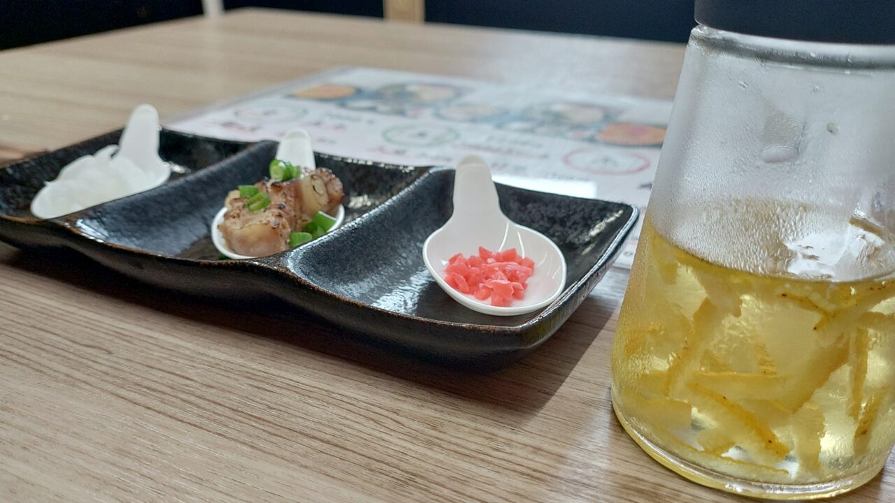 寿花のつけ麺の薬味