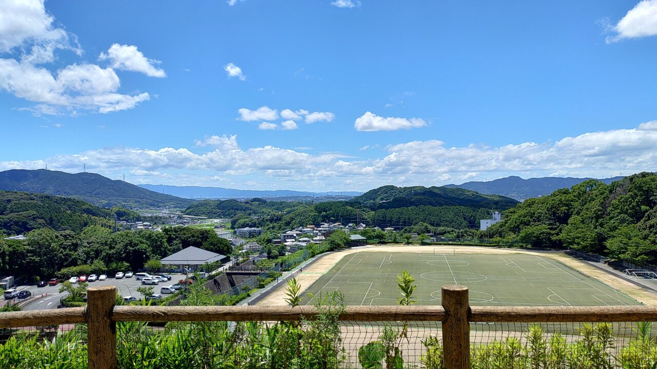 太宰府市梅林アスレチックスポーツ公園からの眺め