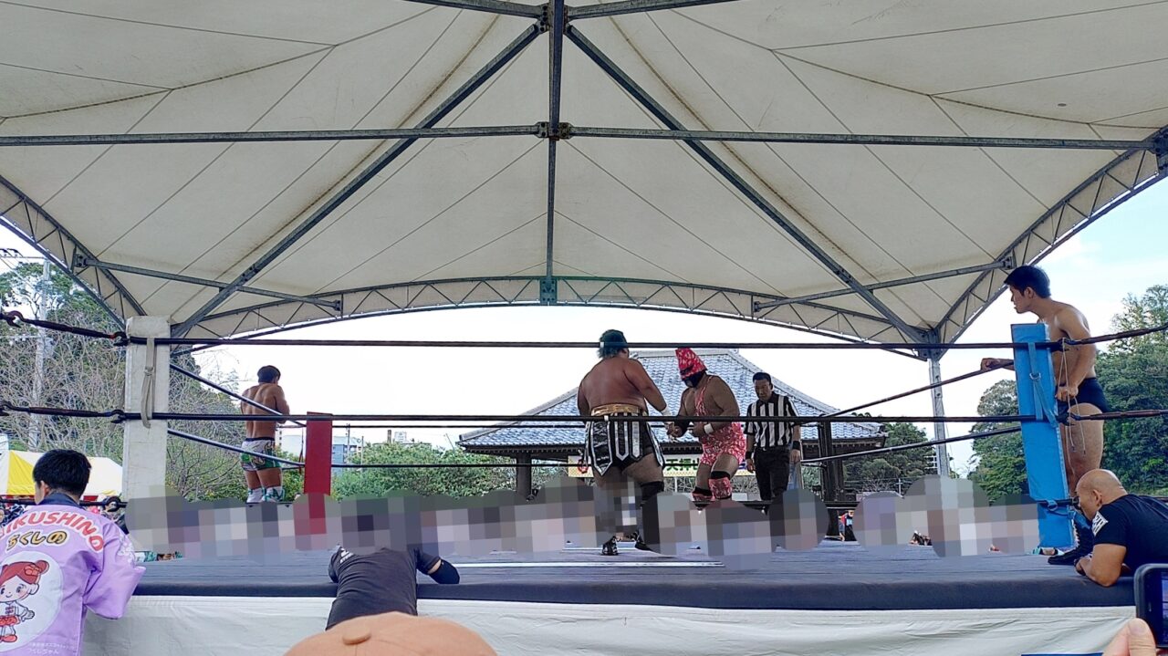 以前撮影した九州プロレスの試合