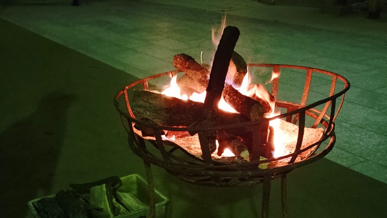 鬼すべ神事のときの松明