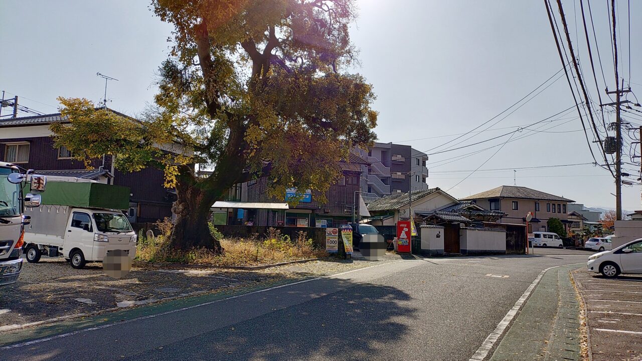 血持観音がある駐車場