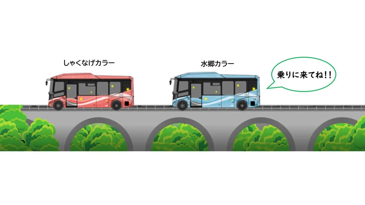日田彦山線BRTひこぼしラインのイラスト