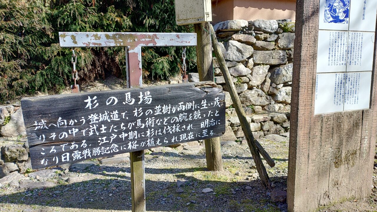 杉の馬場の案内板