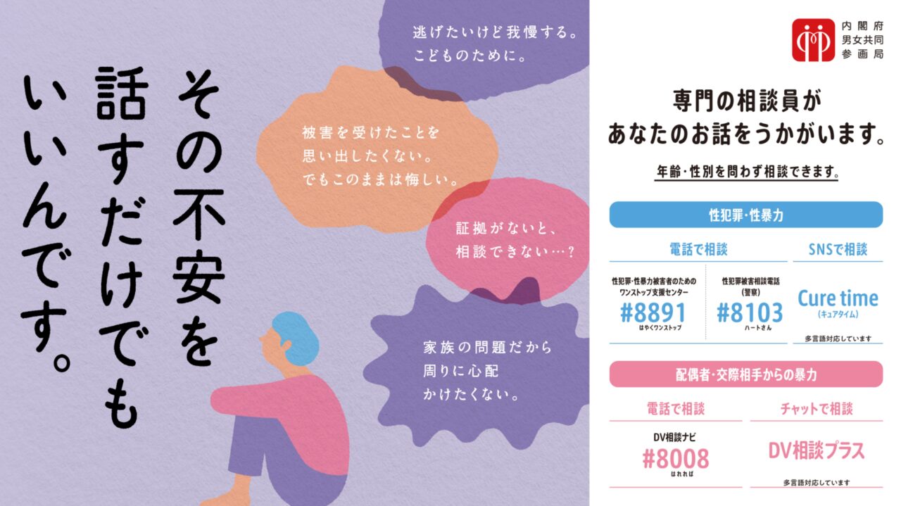 女性に対する暴力をなくす運動のバナー